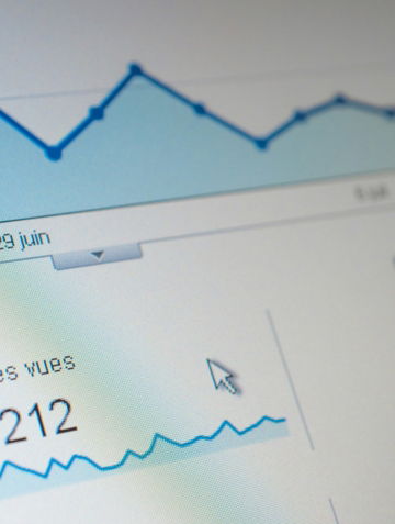 a close up of a computer screen with a graph on it